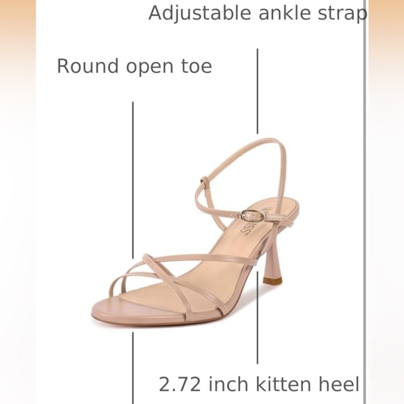 Wetkiss Nude Heels- Heels
Low Kitten Sandals
Adjustable Ankle Strap 10-454 - Picture 2 of 6
